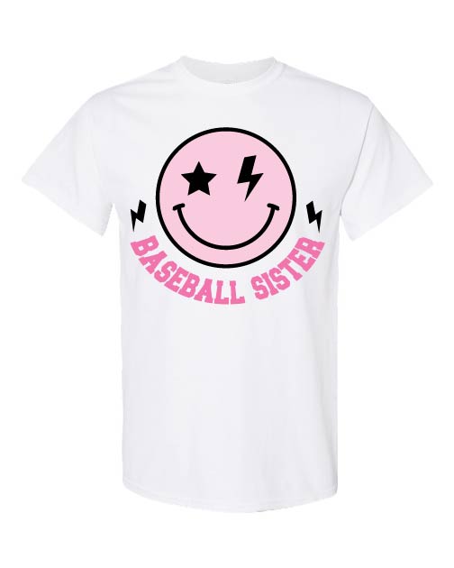 Smiley Sister Tee (Baseball)
