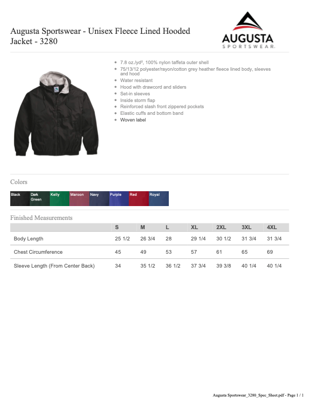 Storm Fleece Lined Hooded Taffeta Jacket