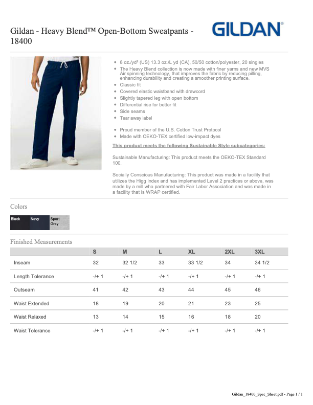 RHS Cheer26 Open Bottom Sweatpants