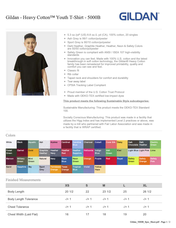 HWG Short Sleeve Tshirt Youth & Adult