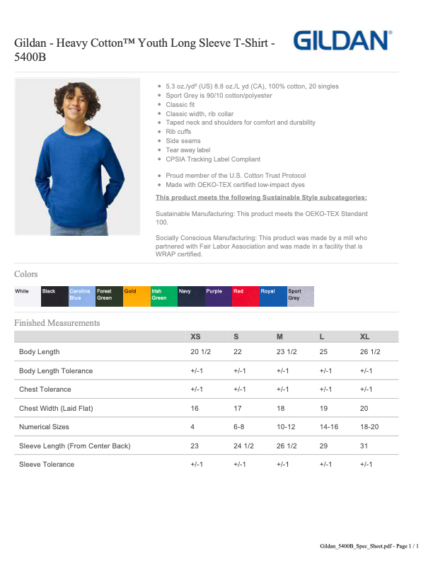 Thorne FH26 Long Sleeve Tshirt