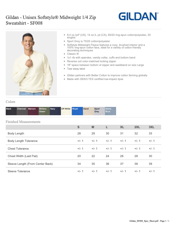 HWG Quarter Zip Sweatshirt Adult