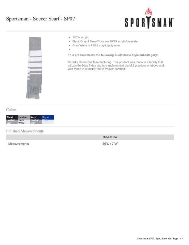 Storm Soccer Scarf
