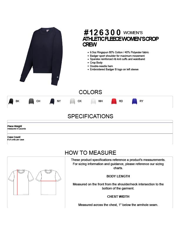 Viper Ladies Cropped Crew