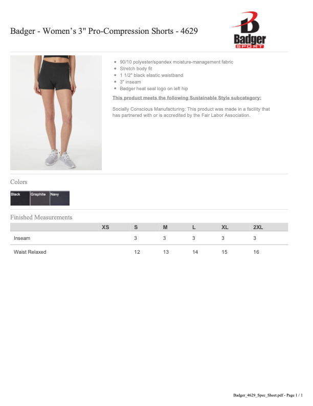 RHS Cheer26 Pro Short