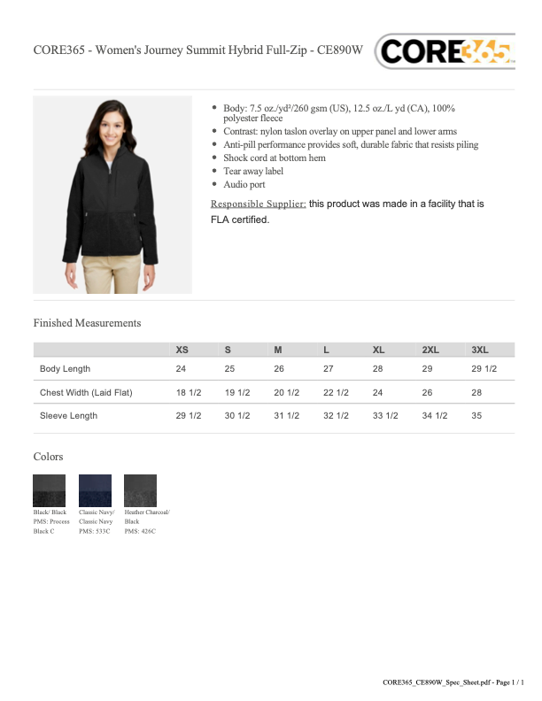RFF26 Hybrid  Full Zip  Jacket