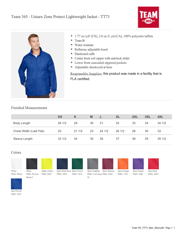 RGS26 Lightweight Weather Jacket