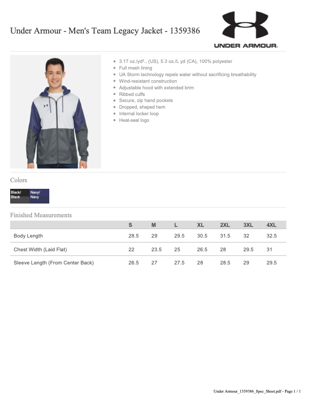 RF26 UA Legacy Jacket